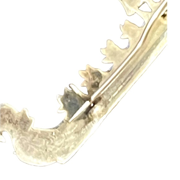 Stunning Antique Sterling Silver 925 Rare Siam Dragon Boat brooch black enamel - Picture 11 of 11